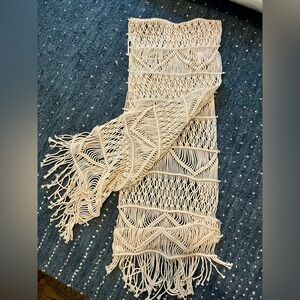 Macrame table runner from Anthropologie.